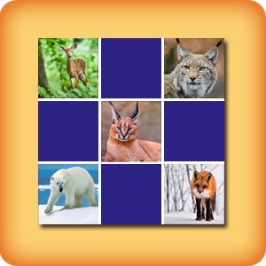 Matching game for seniors - Animals - online and free