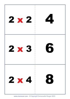 Multiplication Flash Cards All Times Tables Free Memozor