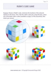 Memory game - Rubik's Cube to print Memory game - Rubik's Cube to print