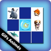 Jeu Memory pour enfants - GIFs Animés de mignons Animaux - en ligne et gratuit