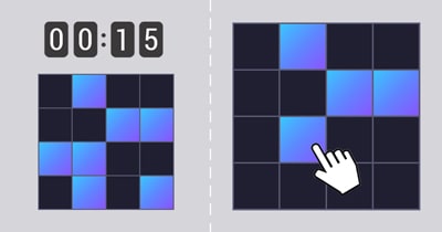 Memory game - Grid of colorful squares