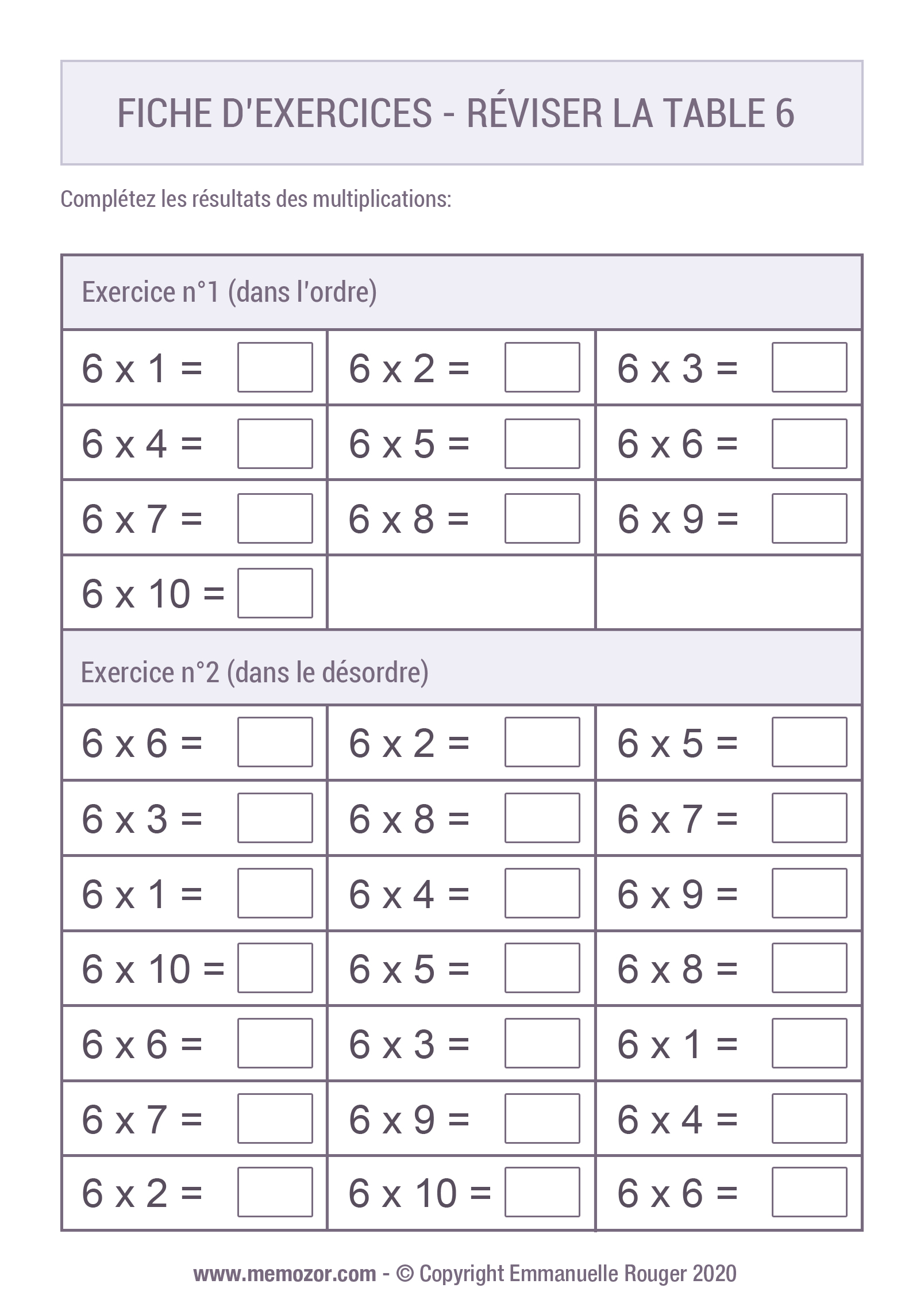 Multiplication Exercice De Math Ce2 A Imprimer La Galerie