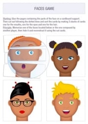 Faces game for kids to Print & Cut out