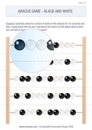 Memory game - The Abacus (black & white) to print