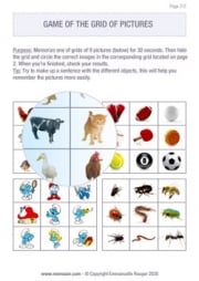 Memory game - Grids of pictures (kids) to print