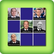 Matching game - French presidents - online and free