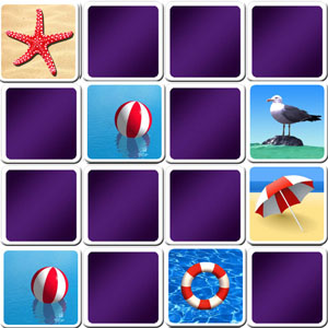 Great memory game for kids - beach - Online and free game!