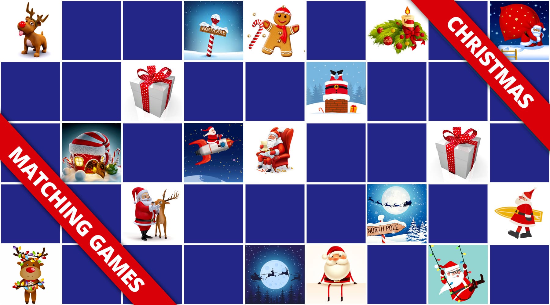 Christmas matching games Online & free Memozor