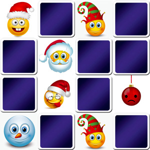 Play matching game for adults - Christmas emoji - Online & Free  Memozor