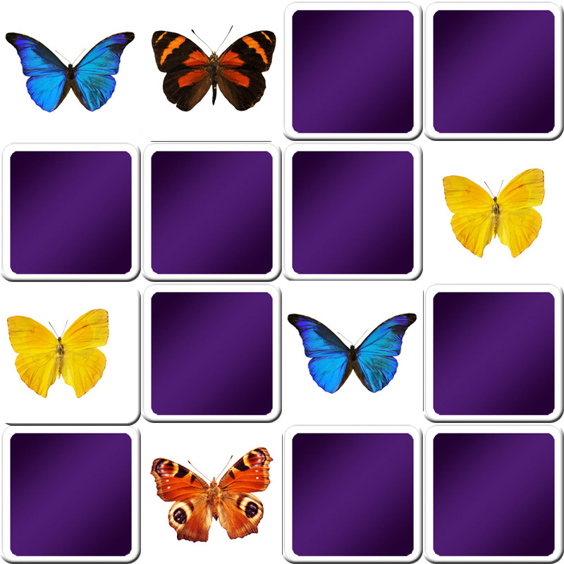 Play Matching Game For Seniors Butterflies Online And Free Memozor