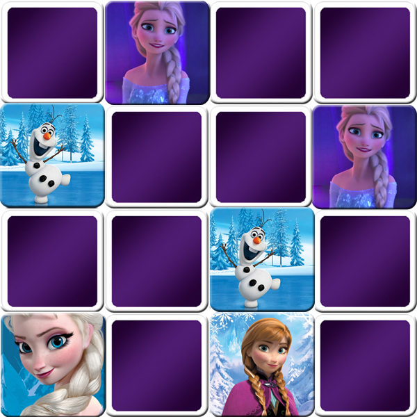 Play Matching Game For Kids Frozen Online Free Memozor